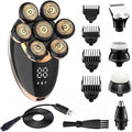 Electric Razor for Men, 5 In 1 Grooming Kit 7-blade Electric Shaver For Men Body Beard Hair Trimmer Electric Razor Bald Shaving Machine Rechargeable