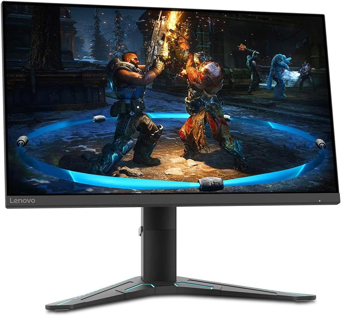 Lenovo G27-20 27-inch Gaming Monitor, FHD, IPS, 144Hz, 1ms, FreeSync Premium and NVIDIA G-SYNC Compatible, NearEdgeless, VESA Mount, Height and Tilt Adjust, HDMI, DP