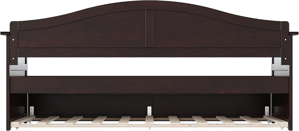 AFI, Acadia Twin Size Wood Daybed Frame with Twin Trundle, Espresso (Black)