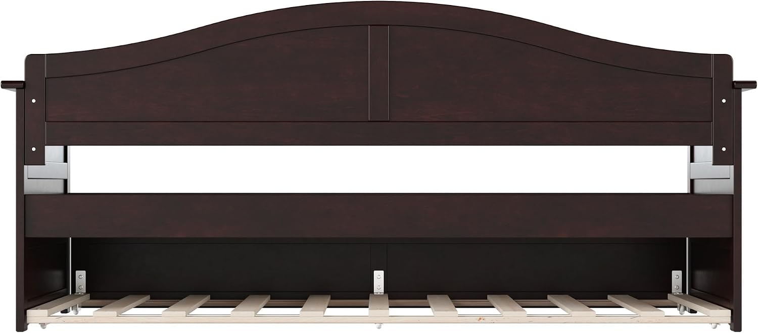 AFI, Acadia Twin Size Wood Daybed Frame with Twin Trundle, Espresso (Black)