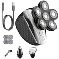 Electric Razor for Men, 6-blade Wet Dry Electric Shaver Facial Body 3 In 1 Grooming Kit Powerful Electric Razor Rechargeable Bald Shaving Machine For Men