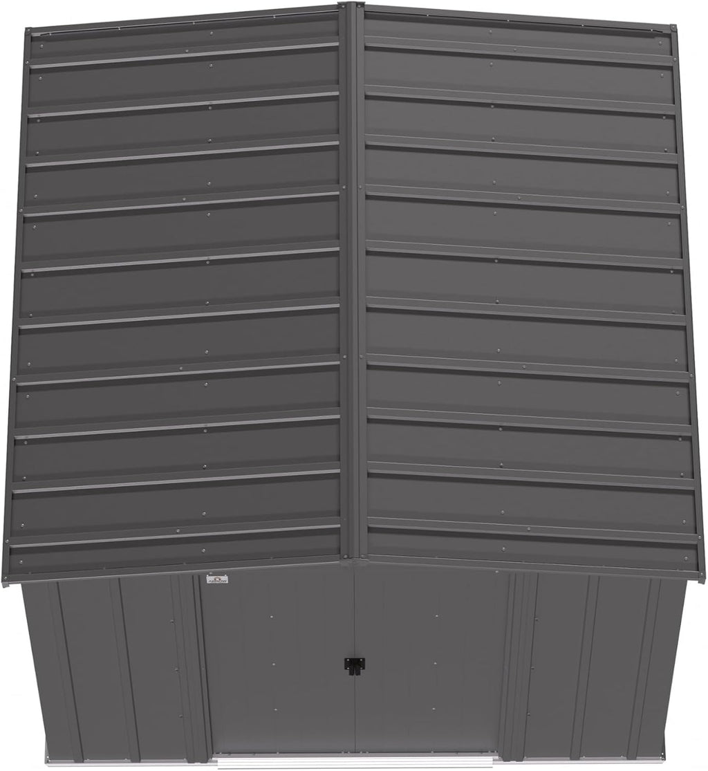 Arrow Classic Steel Storage Shed, 8x8, Charcoal