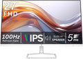 HP Series 5 27 Inch Computer Monitor IPS Full HD 300 nits 100Hz 5ms Integrated Speakers HDMI Port Audio Jack Anti-Glare Adjustable Tilt PC Screen Desktop Monitor, 527sa 94F48AA (Renewed)