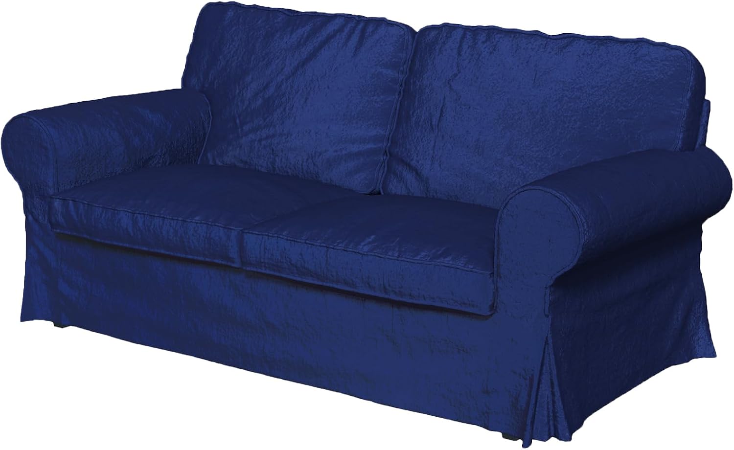 Velvet Pets Friendly Sofa Covers Made Compatible for IKEA Ektorp Loveseat Two Seat Slipcovers (Velvet Blue Ektorp 2)