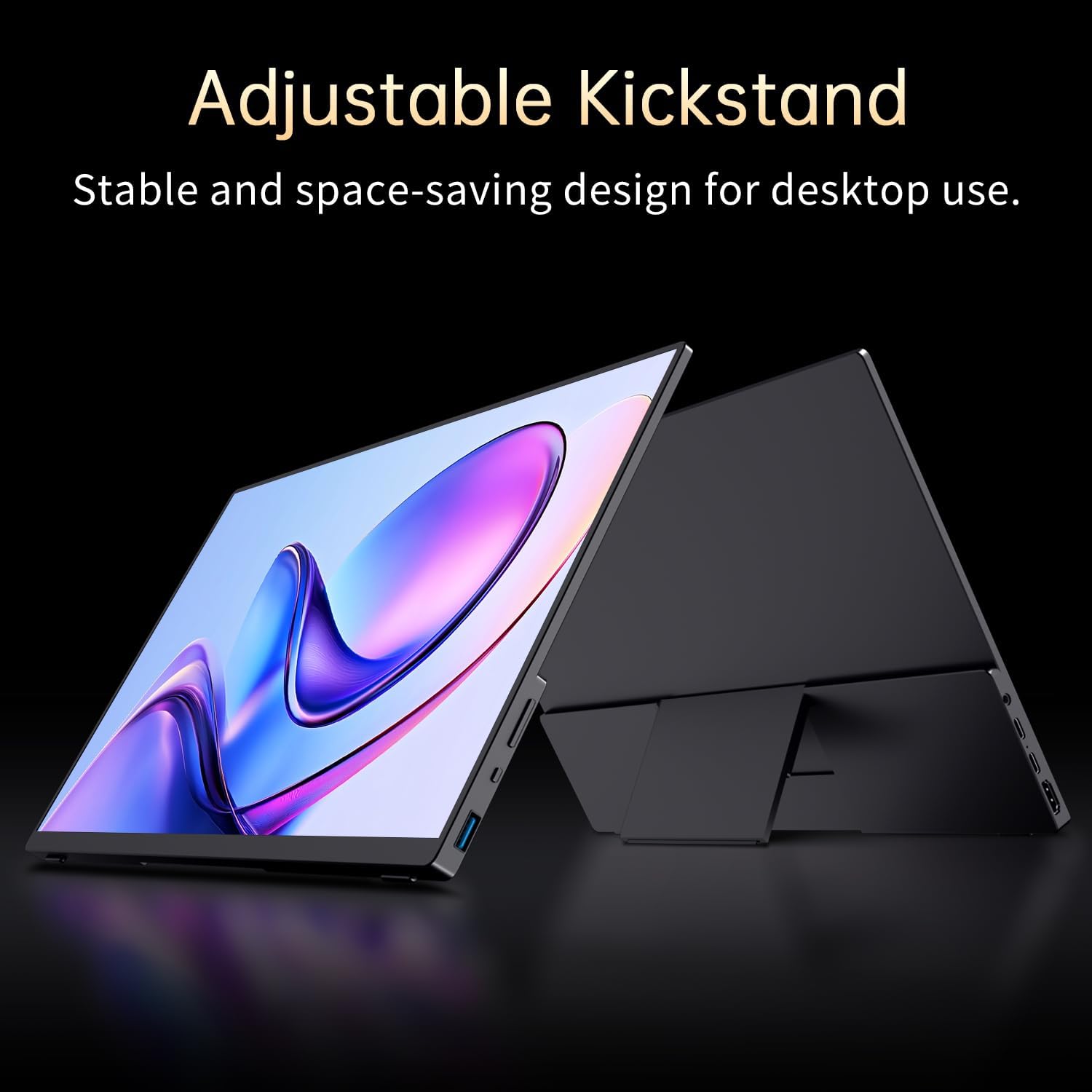 4K Portable Monitor OLED 3840×2400p, 14' Ultra Slim Travel Monitor, 400+ Nits |100% DCI-P3 | 1000000:1 Contrast, HDMI USB C External Screen for Laptop Mabook PC