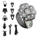 Head Shavers for Bald Men, 6 In 1 Grooming Kit Head Electric Shaver For Men Beard Hair Trimmer Facial Razor Body Bald Shaving Machine Wet Dry Rechargeable