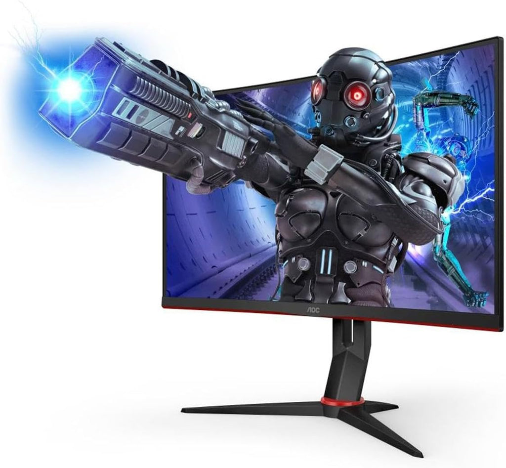 AOC C32G2 31.5' Curved Frameless Gaming Monitor FHD, 1500R Curved VA, 1ms, 165Hz, FreeSync, Height Adjustable, 3-Year Warranty