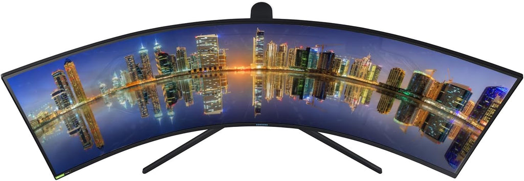 Samsung Odyssey G9 49-inch Curved 1440P Dual QHD 240Hz 1ms QLED Gaming Monitor with DisplayPort, HDMI, USB Hub - Desk Mount Monitor Stand (C49G97TSSN), black