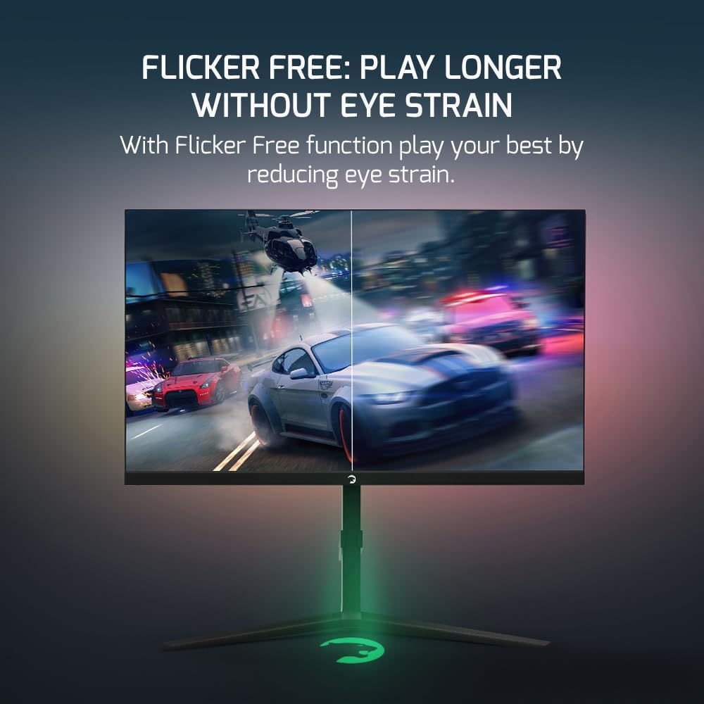 GAMEPOWER Rapid 27 inch Gaming Monitor 360Hz 1ms, 1080P Flat IPS, HDR10 Height/Tilt/Swivel/Pivot Adjustable RGB Anti-Glare Display, HDMI/DP/USB, FreeSync, G-Sync, 350 cd/m² Bright LEDs, Laser Logo