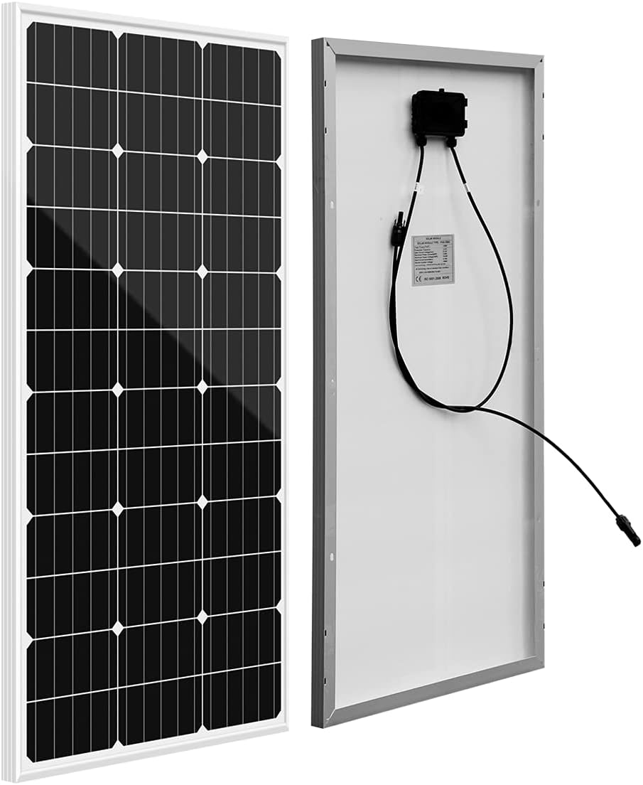 300W Solar Panel Wind Turbine Generator Kit: 100W 12V Wind Turbine + 100W Monocrystalline Solar Panel + Charge Controller + Z Brackets Mount + Cable Connections for Home Cabin Shed Boat RV