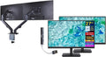 acer Vero V7 V277 Gbmipx 27' FHD IPS Monitor w/ 4ms Response Time, Anti Glare, VESA Mount (100mm), VGA, HDMI & Black Color (UM.HV7AA.G07) 2 Pack with Dockztorm Hub & ErgoFlexy Dual Monitor Mount