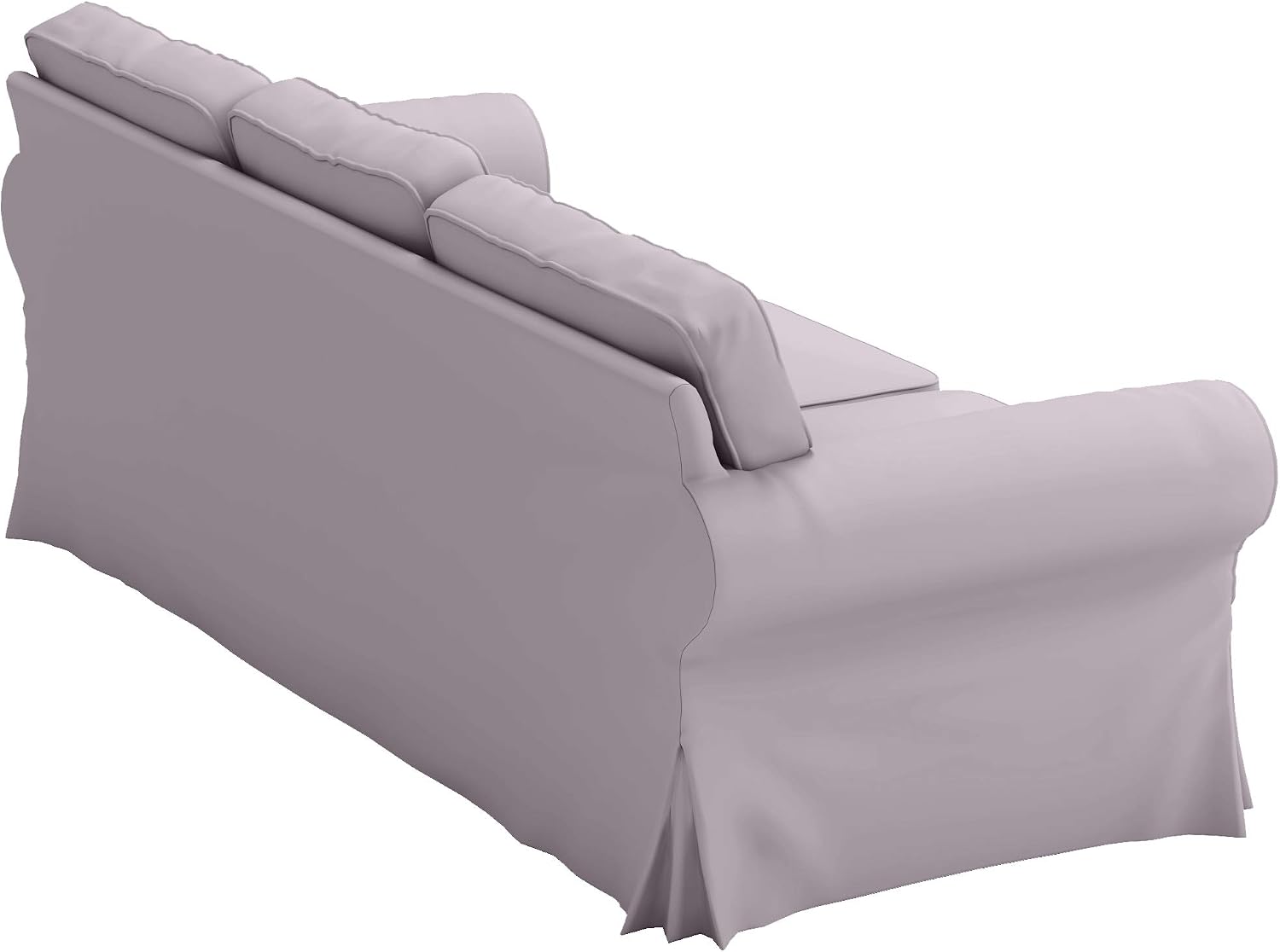 Sofa Covers Compatible with IKEA Ektorp 3 Seat Sofa Slipcovers (Polyester Flax Light Gray, Ektorp Sofa)