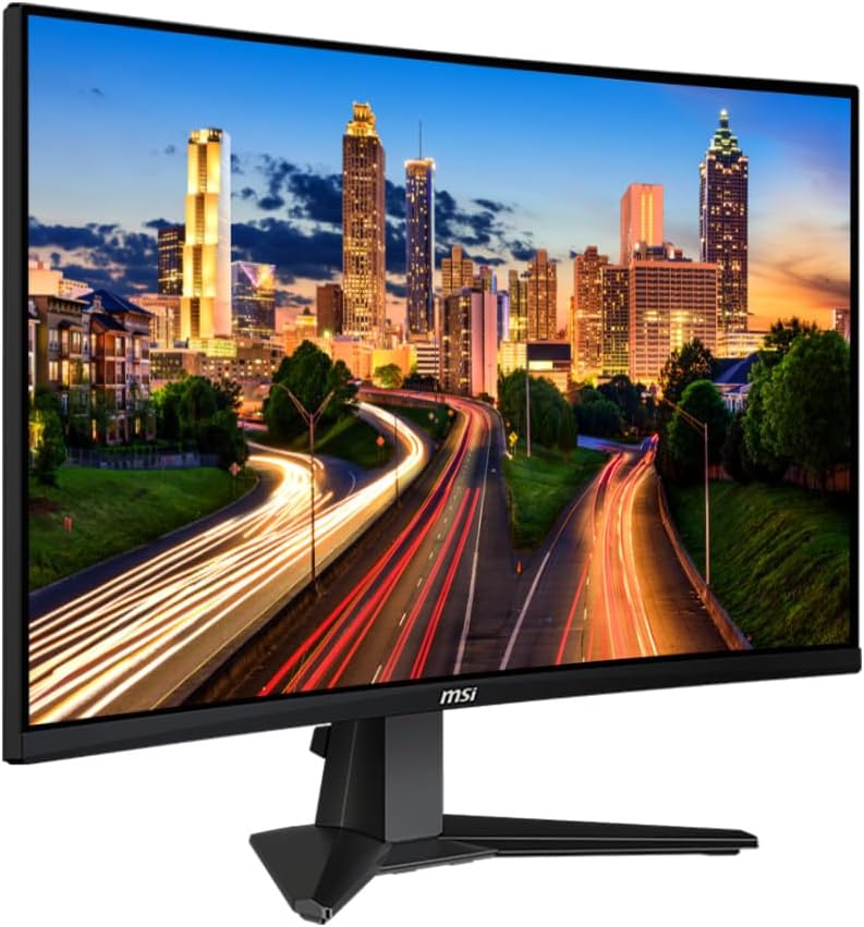 MSI MAG 27C6X Curved 27 inch 1920 x 1080 Full HD 250Hz 1ms Gaming Monitor, Bundle with Less Blue Light, Adaptive Sync, HDMI, DisplayPort, MK270 Wireless Keyboard & Mouse, Gel Mouse & Wrist Pad
