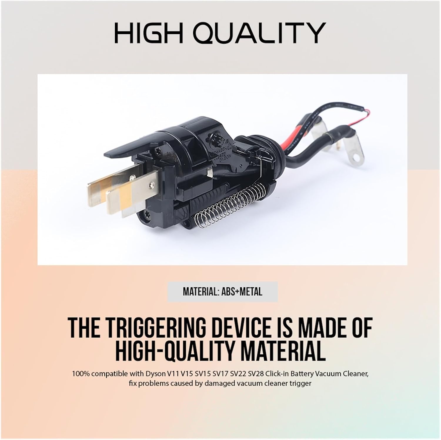 Trigger Switch Assembly/Button Replacement .Compatible for Dyson V15 V11 SV15.Click-in Battery Type Vacuum Cleaner Power Switch Repair Parts