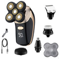 Electric Razor for Men, 5 In 1 Facial Body Grooming Kit Wet Dry Waterproof Electric Shaver Beard Hair Trimmer Electric Razor For Men Bald Shaving Machine