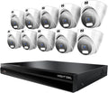 Night Owl 2-Way Audio 32 Channel 12MP NVR with 16TB HDD and 10 Wired IP 12MP Deterrence Dome Cameras