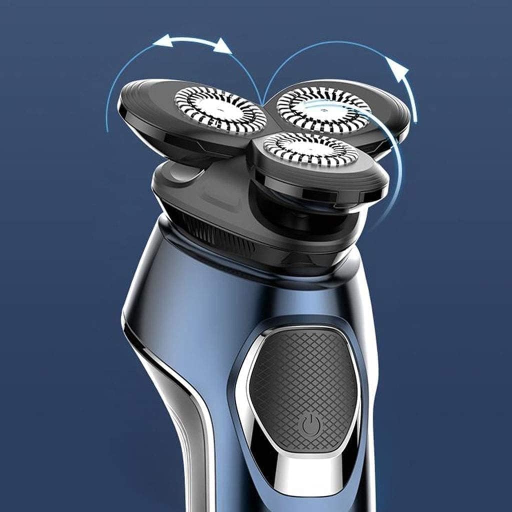JYYBN Electric Razor, Electric Shavers for Men, Dry Wet Waterproof Mens Rotary Facial Shaver, Face Shaver Cordless Travel USB Rechargeable with Beard Trimmer LED Display for Shaving Husband Dad