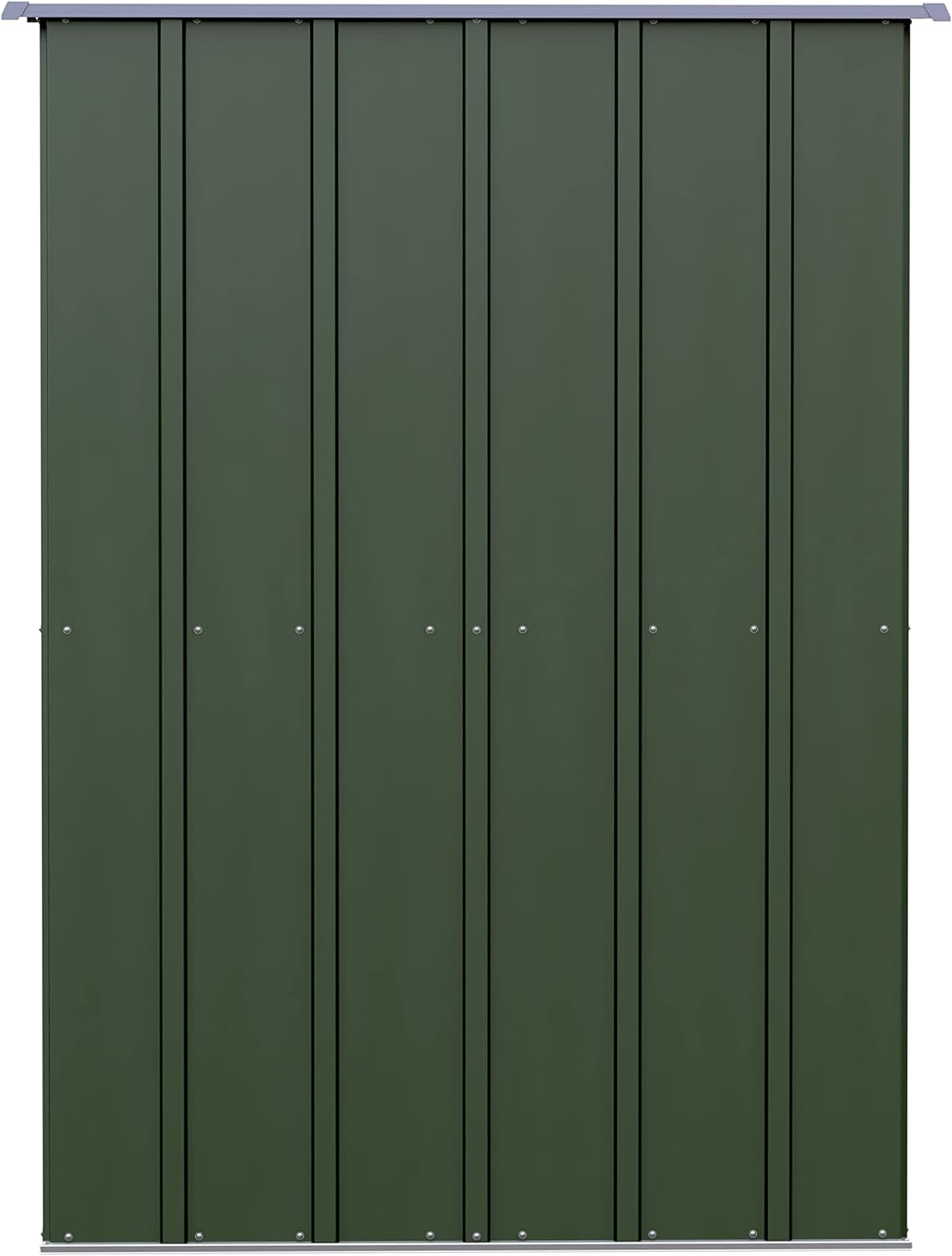Scotts 4' x 3' x 6' Garden Storage Cabinet, Compact Outdoor Lockable Metal Shed Kit for Backyard, Patio, and Lawn