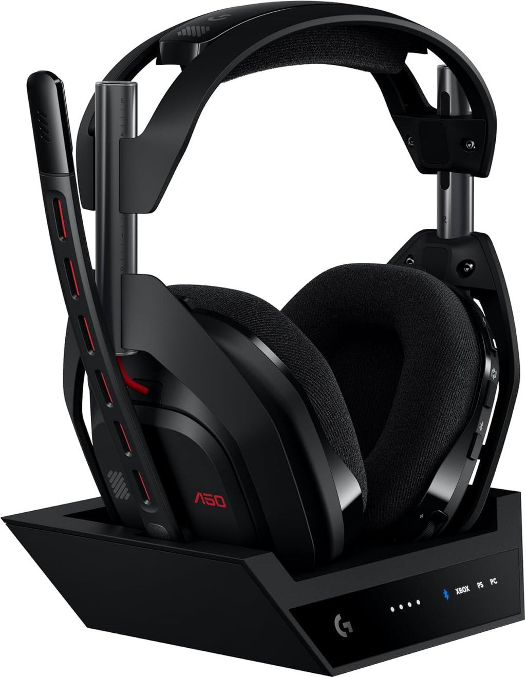 Logitech G Astro A50 Omni-Platform Wireless Gaming Headset + Base Station for PS5, Xbox, PC: PLAYSYNC Audio Switcher, <16 bit/48kHz (Console), <24 bit/48 kHz (PC), 2.4GHz & BT Black (Renewed)