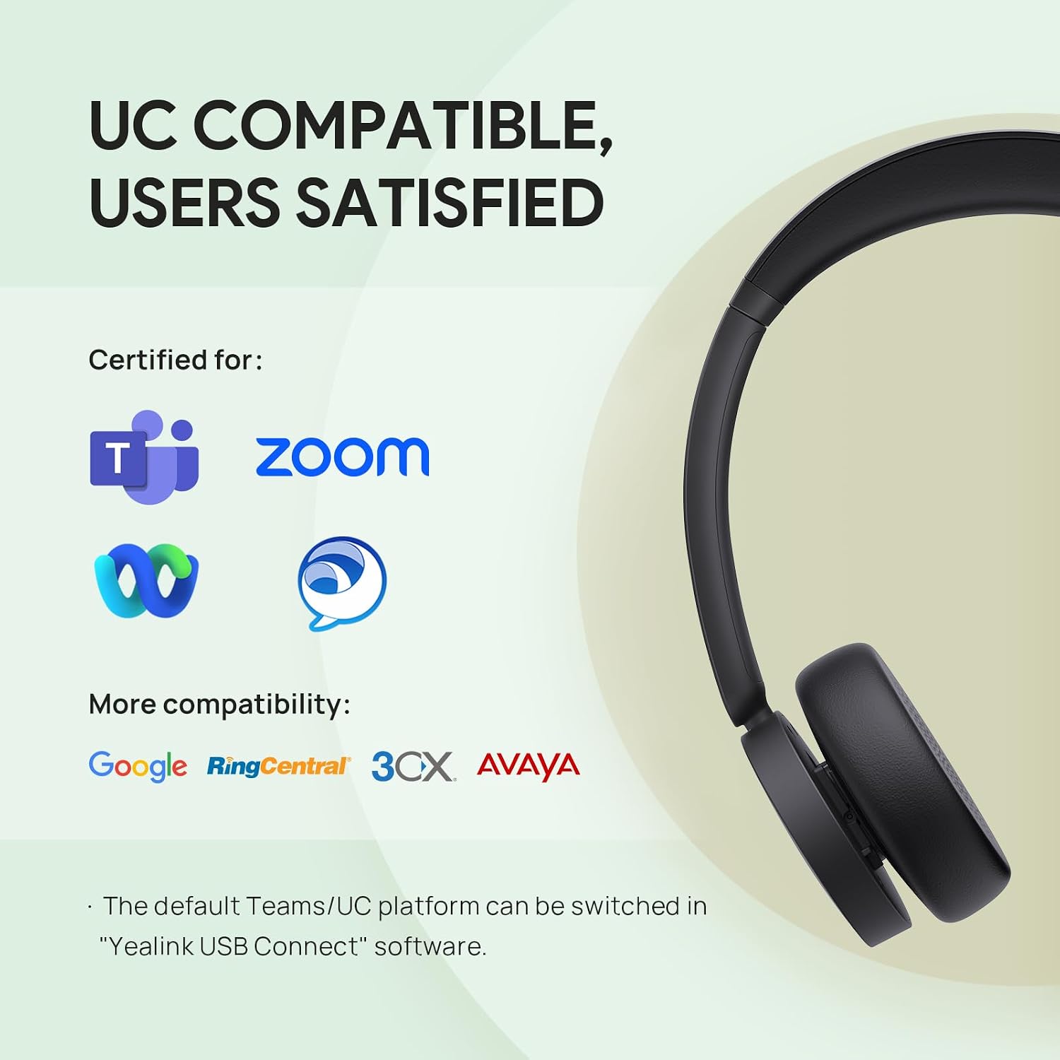 Yealink BH70 Dual Wireless Headset with Mic for Work, Bluetooth Headphone with Teams Certification, up to 35h Talk Time, 147g All-Day Wearing Comfort, Perfect for Open Office Home Hybrid Work