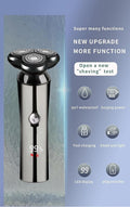 Electric Razor for Men, Electric Shaver Men Rechargeable Rotary Floating Razor Beard Hair Trimmer LCD Display Shaving Machine Wet and Dry