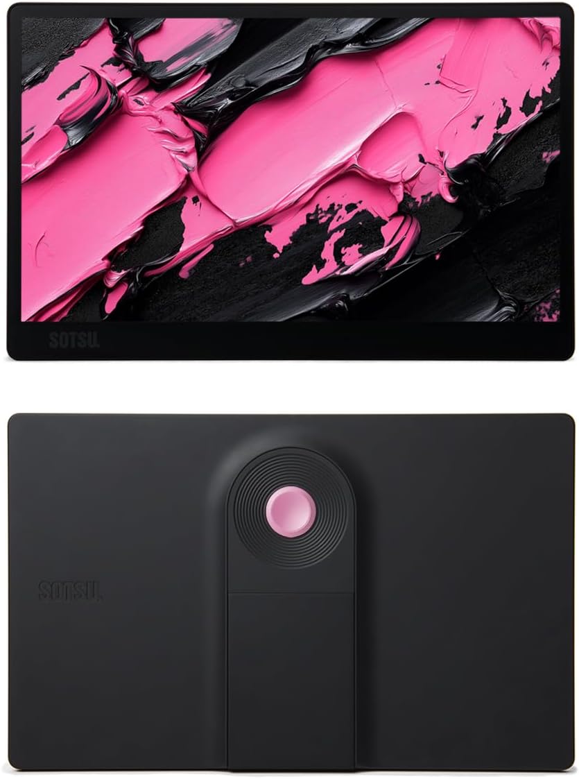 SOTSU SleekView 15.6' Portable Monitor | FHD 1920x1080 | 300 Nits | 100% sRGB | 60Hz | 6W | HDMI | USB-C | Lightweight | Gaming | Laptop | Smartphone | Travel | Sleek & Stylish Design