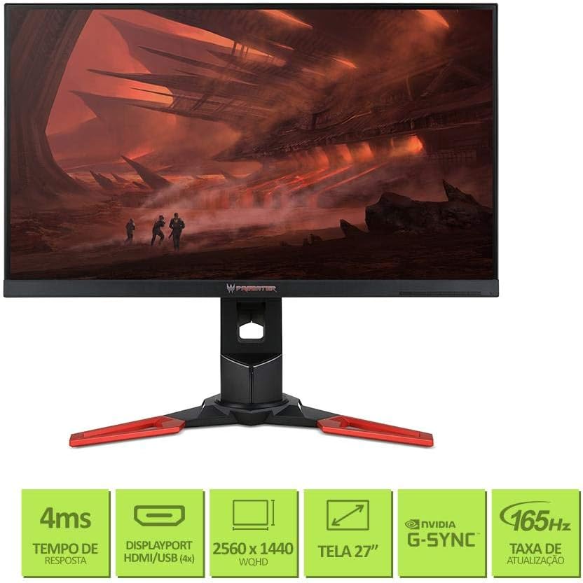 acer Predator XB271HU bmiprz 27' WQHD (2560x1440) NVIDIA G-SYNC IPS Display, (Display Port & HDMI Port, 144Hz)