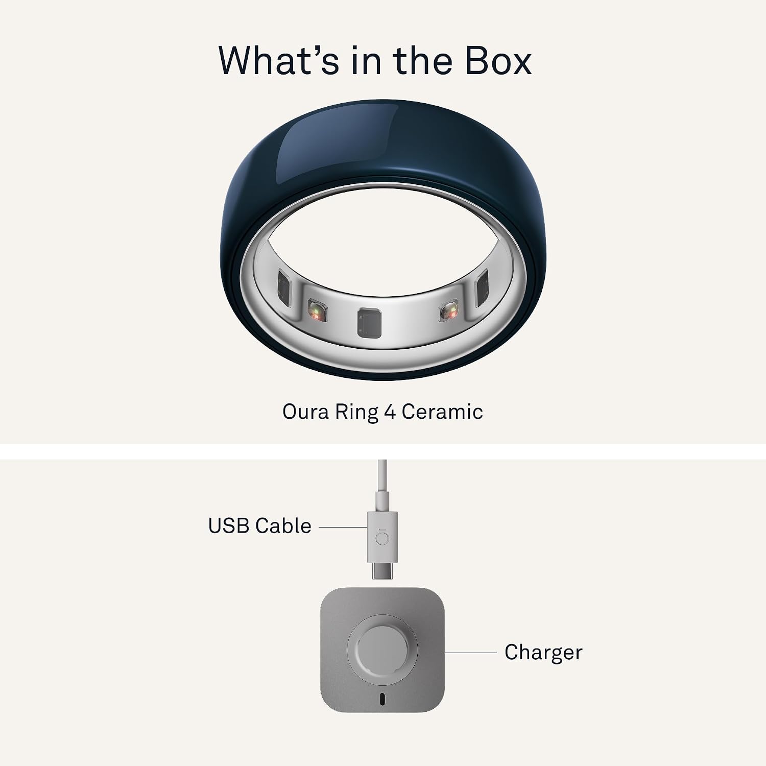 Oura Ring 4 - Ceramic Midnight - Size 9 - Sleep, Activity, Women's Health, AI Advisor, Up to 8 Days of Battery Life, Size Before You Buy, Android & iOS Compatible