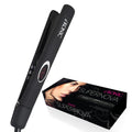IKonic 100% Tourmaline Ceramic Hair Straightener & Curler– Anti-Static Infrared Ionic 2-in-1 Dual Voltage Flat Iron –1' Floating Plates, Adjustable Temp 140–450°F, Frizz-Free & Fast Heat Hair Iron