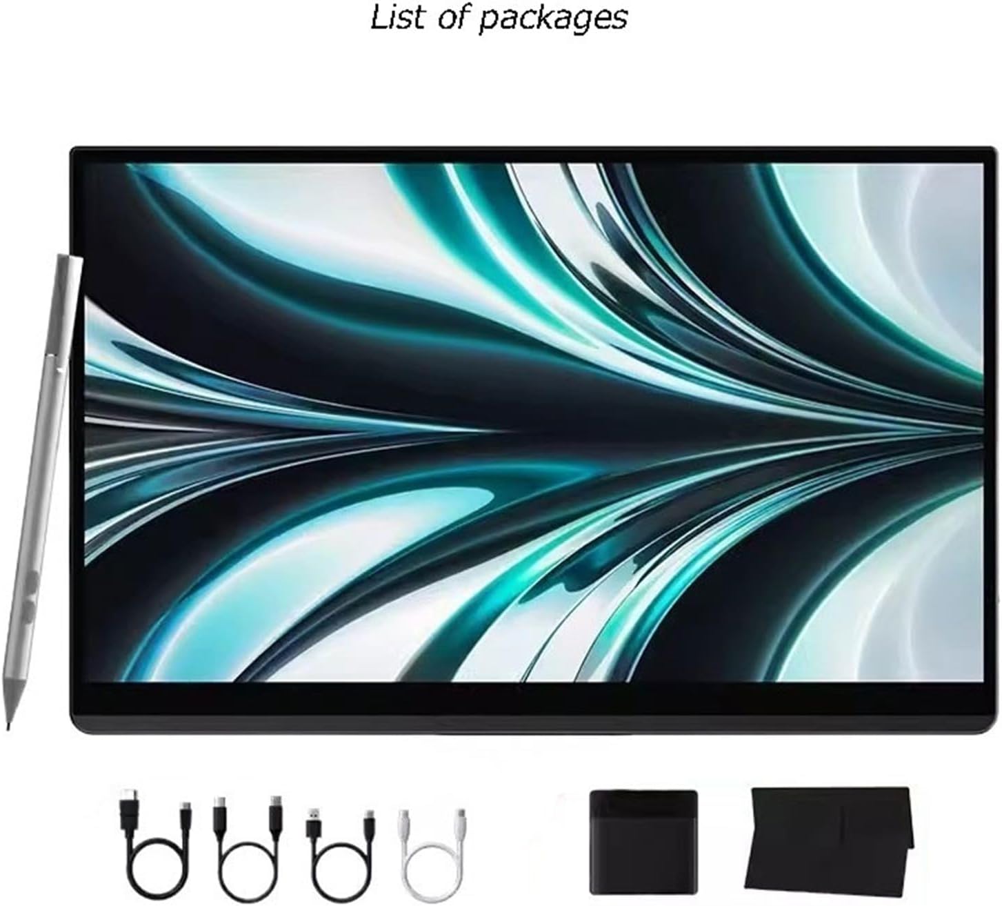 Travel Screen 13.3' IPS Portable Monitor OLED Touch Monitor Cell Phone Secondary Screen 3840 * 2160 Resolution Office Game External Screen Gaming