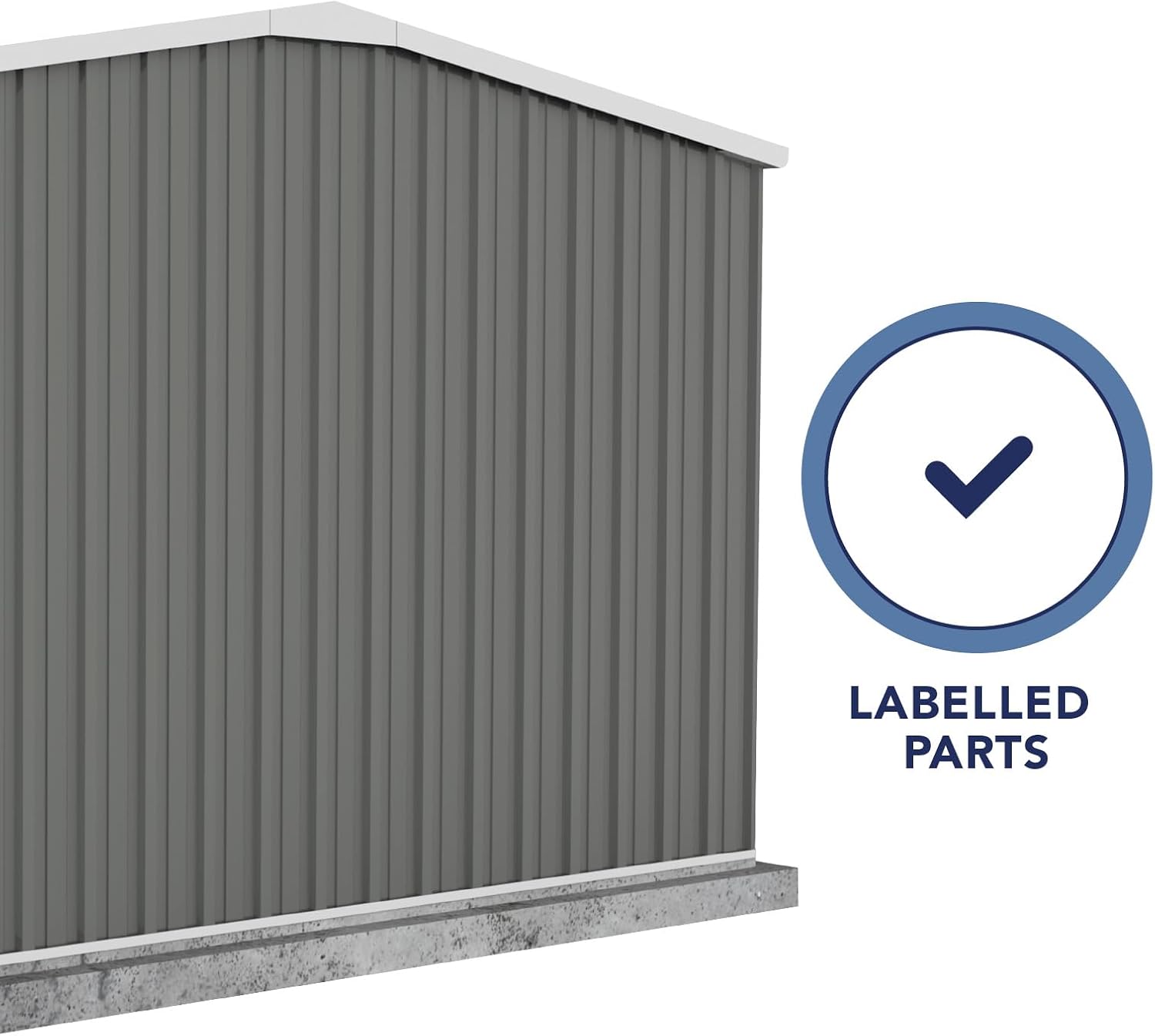 Absco Workshop 20 Ft. x 10 Ft. Metal Storage Shed DIY Galvanized Steel Sheds for Lawn Mower, Equipment, Workbench, Tools, Garden in The Yard, Garden, Patio, Outdoor Storage (Woodland Gray)