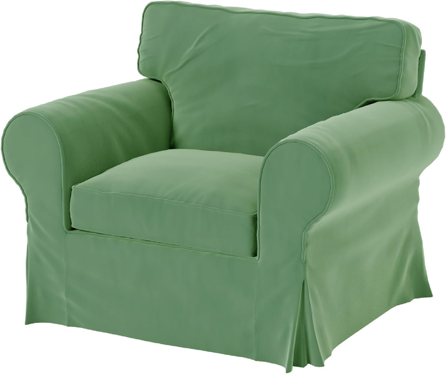 Velvet Pets Friendly Sofa Covers Custom Made Compatible for IKEA Ektorp Sofa Slipcovers (Velvet Light Green Chair)