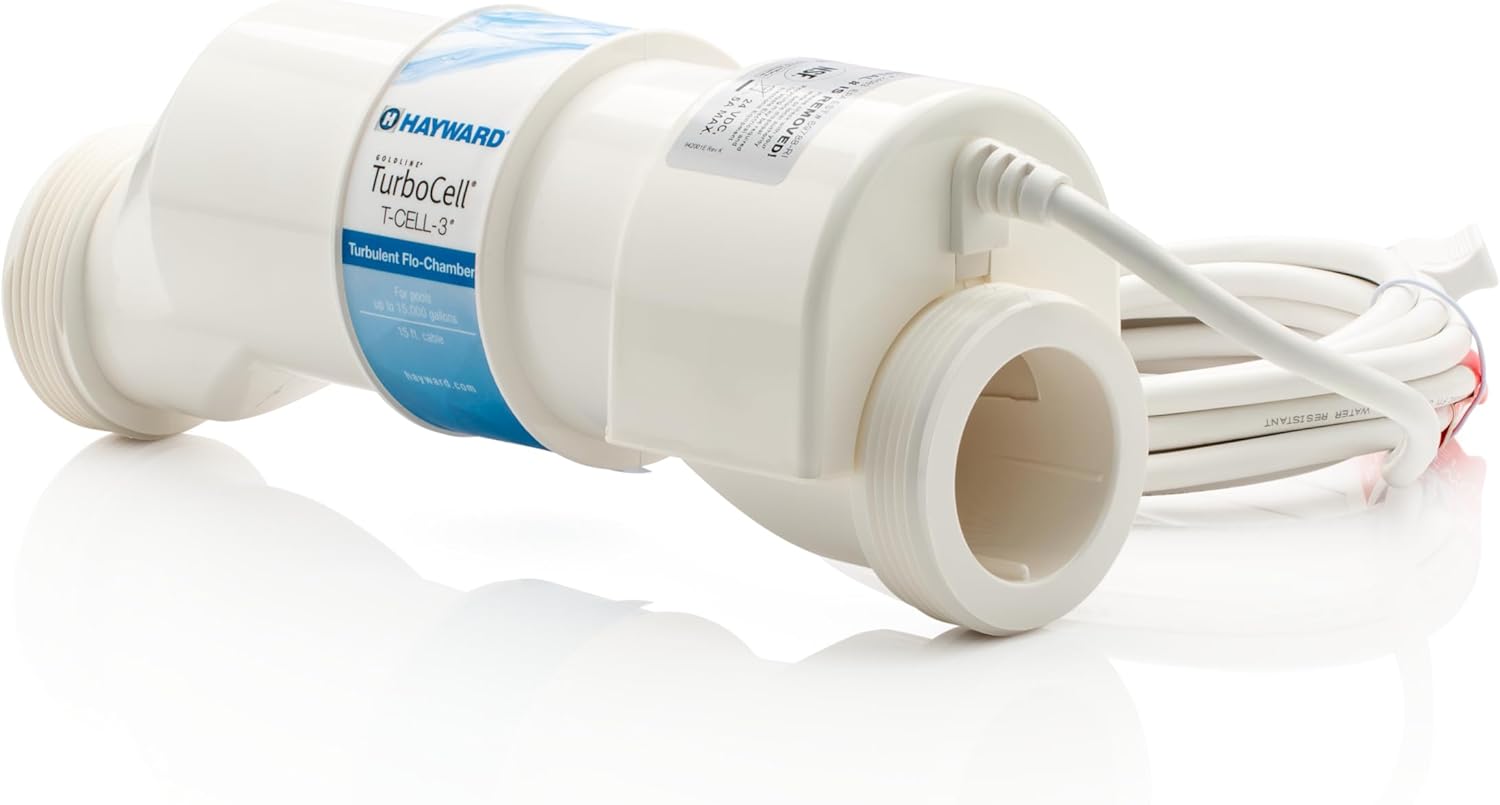 Hayward Salt Cell for Pool Chlorinator TurboCell W3T-CELL-15 Replacement for T-CELL-15, Salt Chlorine Generator for In-Ground Pools up to 40,000 Gallons