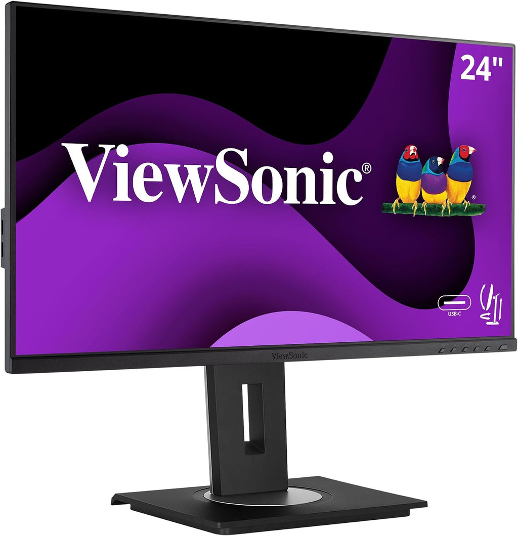 ViewSonic VG245 24 Inch 1080p Monitor Designed for Surface, IPS Display for Smooth Home and Office Productivity, Advanced Ergonomics, 60W USB-C, HDMI, and DisplayPort Inputs