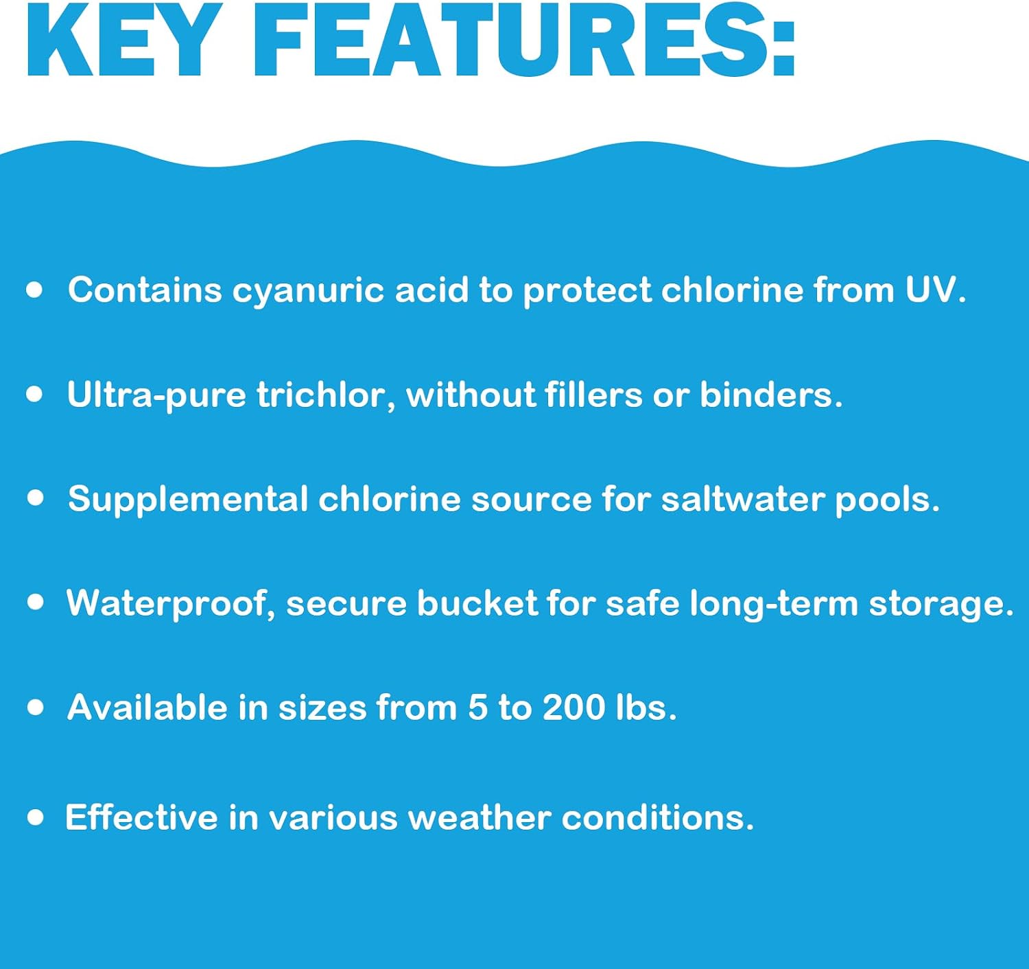 TABIT 160 lbs Chlorine Tablets 3 Inch for Swimming Pools – Slow Dissolving & Long Lasting – 99% Available Chlorine Tri-Chlor – Kills Bacteria & Stops Algae – 4 x 40 lb Buckets