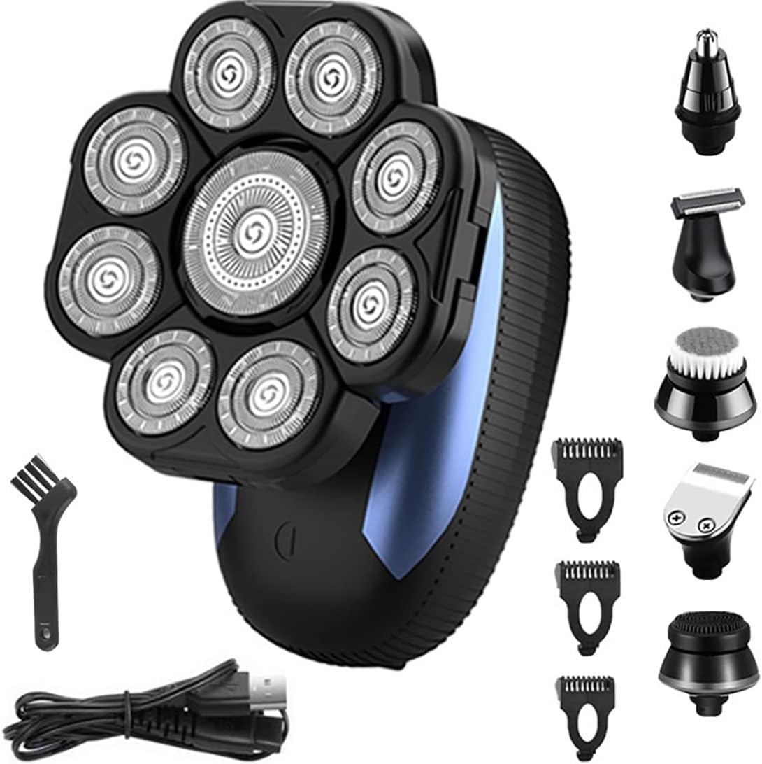 Head Shaver for Men, Rechargeable All in One Hair Trimmer for Men Grooming Kit Electric Beard Trimmer Facial Body Eyebrow Nose Ear Trimmer
