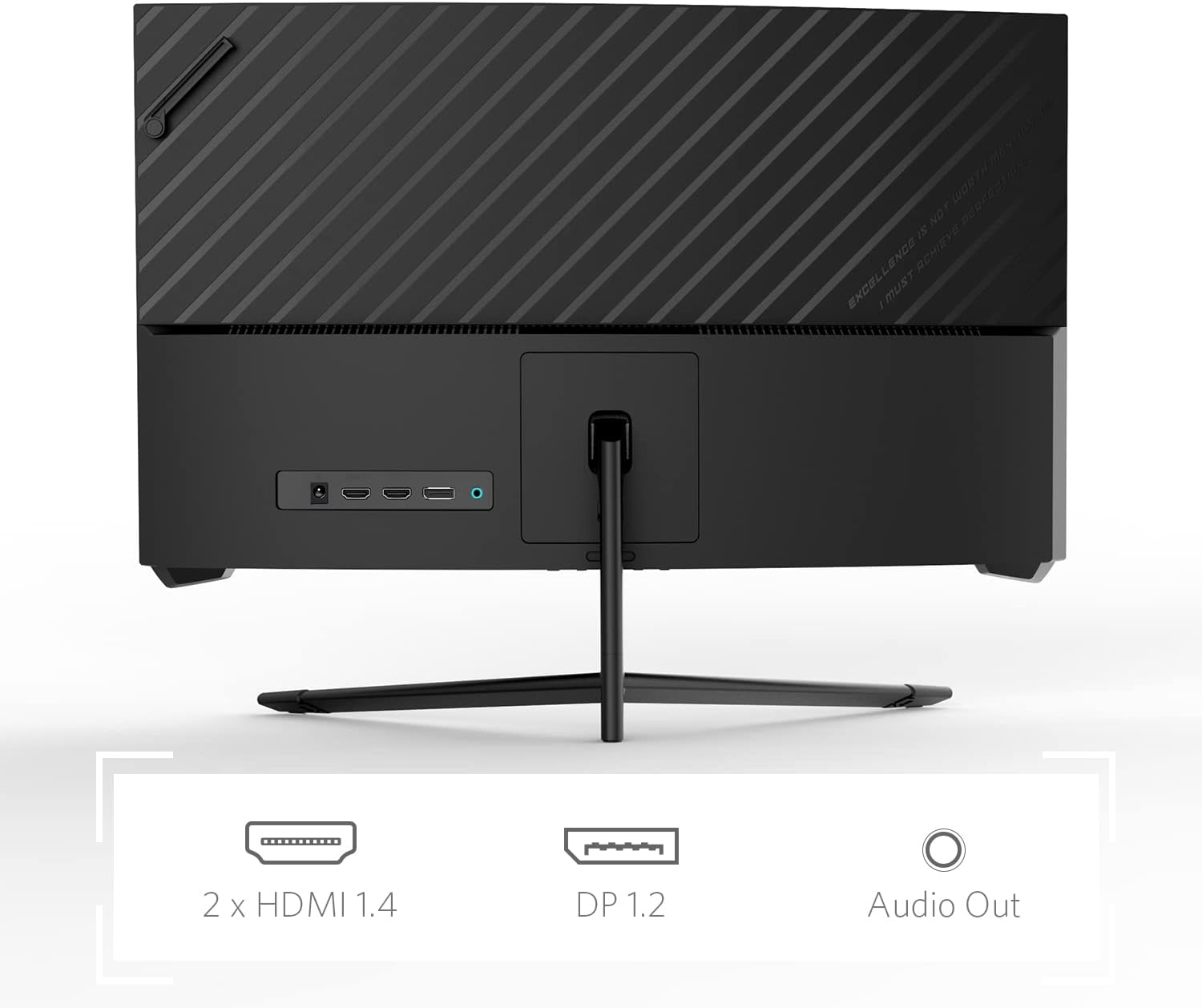 24'' 165Hz Refresh Rate Curved Monitor Full HD 1080P with HDMI Display Ports, VESA Compatible, Free-Tearing Eye Care Monitor for Home Office and Gaming (DP Cable Included)