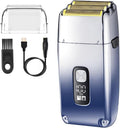 Electric Razors for Men, Rechargeable Hair Beard Electric Shaver for Men Powerful Electric Razor Head Bald Shaving Machine Wet Dry 3-Blade Shave System (Color : Silver Box)