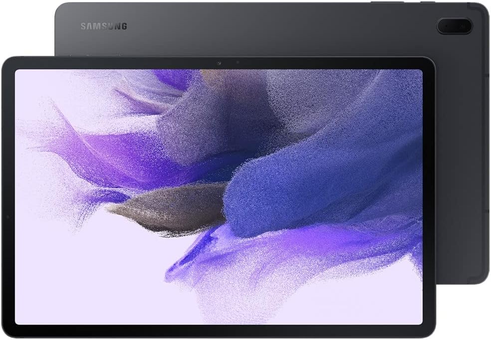 Samsung Galaxy Tab S7 FE 2021 Android Tablet 12.4' Screen WiFi + LTE Unlocked 64GB Long-Lasting Battery Powerful Performance, Mystic Black - S-Pen NOT Included - (Renewed)
