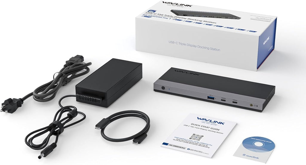 Laptop Docking Station, Docking Station 3 Monitors with 2* DP+HDMI, 4K@144Hz,130W PD Charger, USB-C/A 10Gb, 3* USB-A 5Gb, Audio, Gigabit Ethernet for Lenovo HP Dell, Windows System Computer