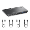 AV Access Docking Station KVM Switch 1 Laptop & 2 Desktop PCs, Dual 4K@60Hz Monitors, EDID Emulation, 100W USB C Charging, Gigabit Ethernet,High Refresh Rates,Ideal for Gaming, Office & Creative Work