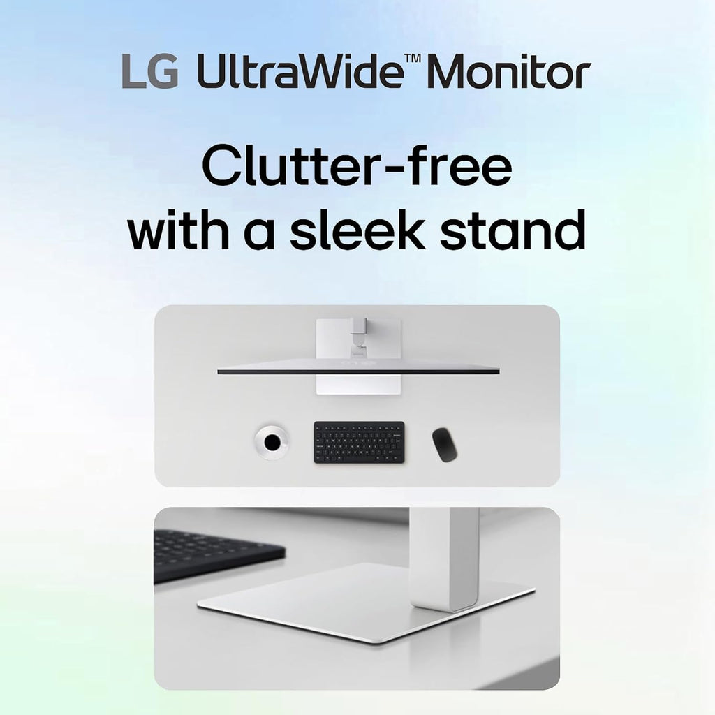 LG 34' UltraWide Monitor, 21:9 WFHD (2560 x 1080) IPS Display, 100Hz Refresh Rate, VESA DisplayHDR 400, HDR10, Flicker Safe, USB Type-C, HDMI, DisplayPort, Height/Swivel/Tilt Adjustable Stand, White