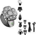 Head Shaver for Men, 6 in 1 Grooming Kits Electric Shaver Facial Body Electric Razor for Men Hair Beard Trimmer Bald Head Shaving Machine Rechargeable