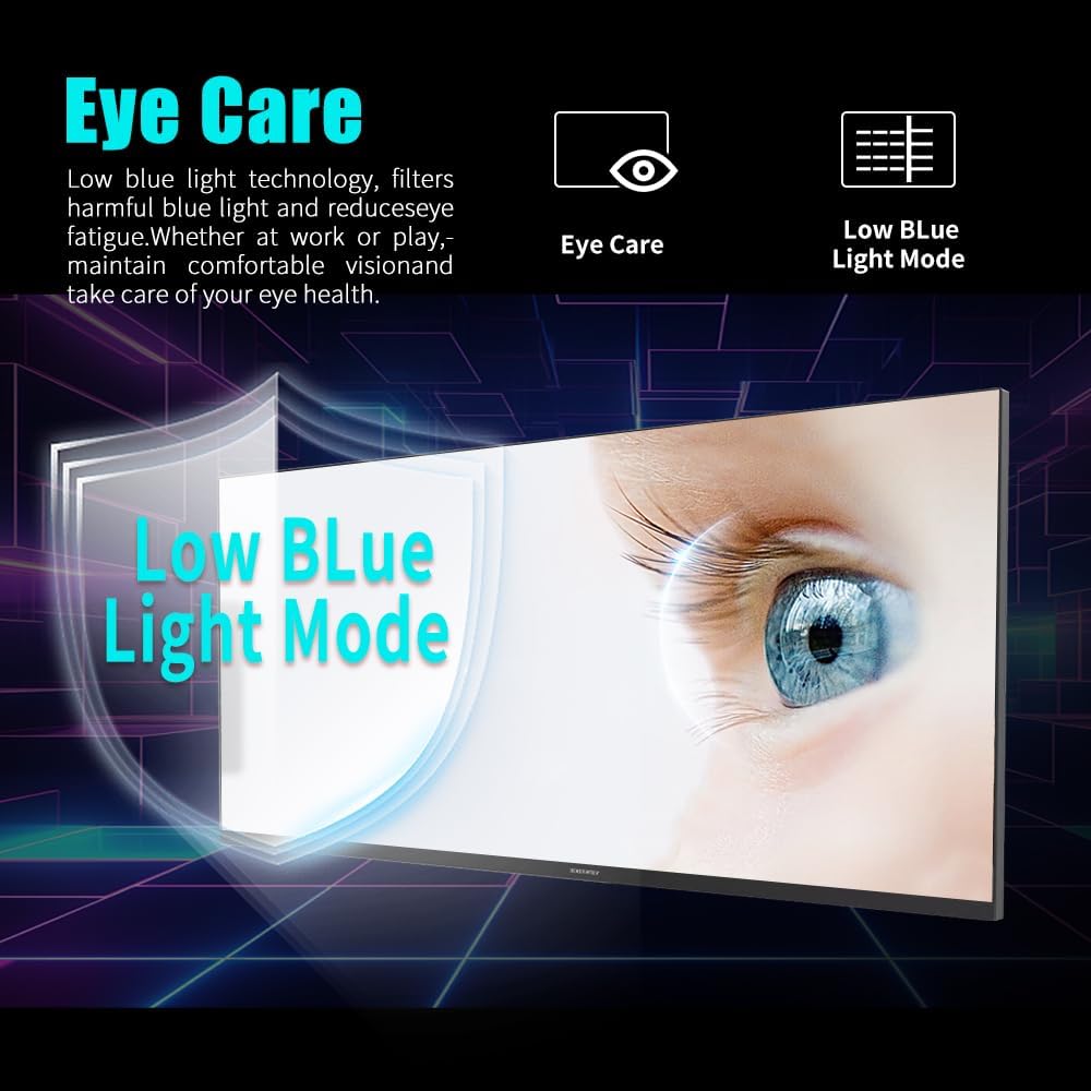 Viewedge Gaming Monitor 34 inch WQHD (3440x1440p) 165Hz Computer Monitor, 1ms 120% sRGB HDR10 VA DisplayPort HDMI Monitor, Wall Mountable Built-in Speakers