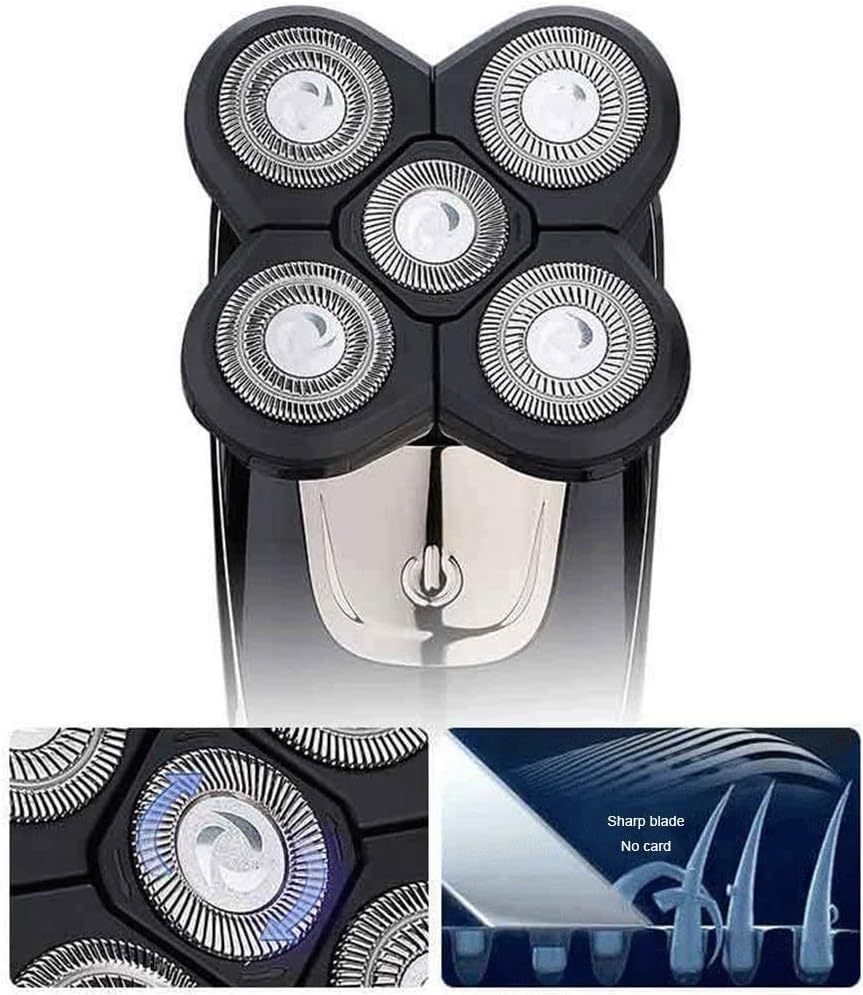 Wet & Dry Men's Shaver & Trimmer Grooming Kit, Facial Cleaning Brush, Beard Trimmer, Waterproof Electric Shaver for Men with Hair Clippers,Nose Hair Trimmer,Multifunctional Electric Razor
