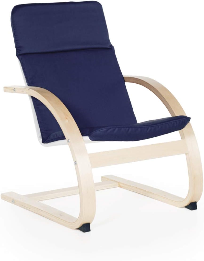 Guidecraft Kiddie Rocker, Set of 2 Blue Cushioned Children's Rocker with Wooden Frame, Classroom Seating for up to 120 Pounds