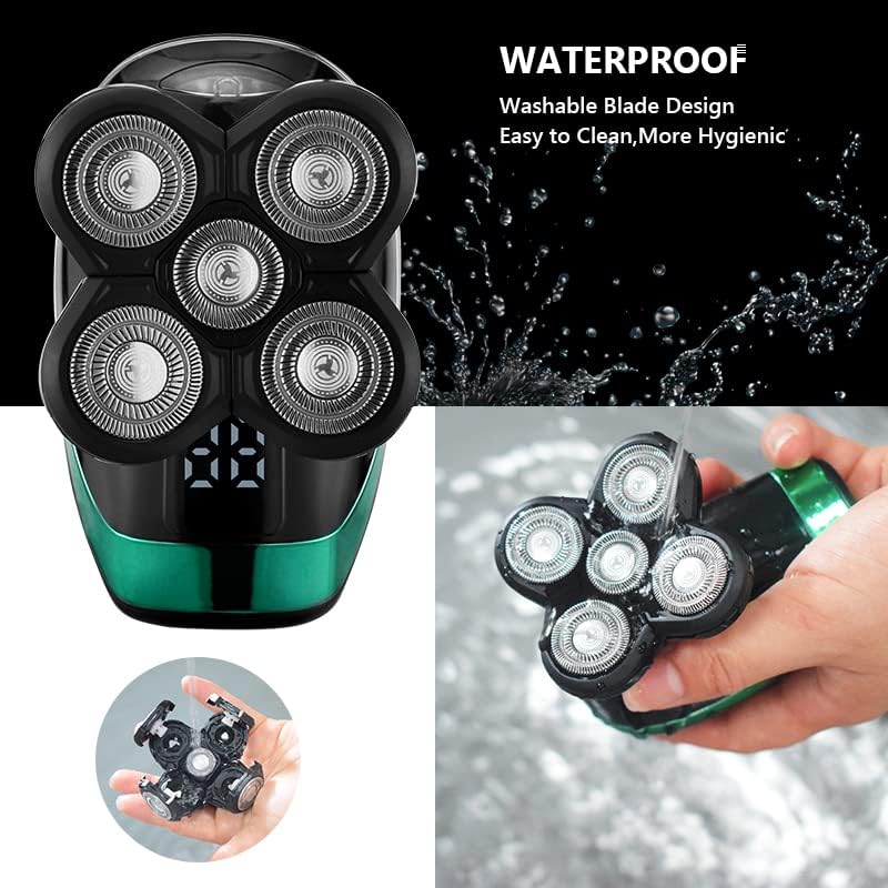 Electric Razor for Men, Multi Grooming Kit Digital Display Electric Shaver Hair Trimmer Beard Electric Razor Wet Dry Men Facial&Body Shaving Machine ( Color : Package A )