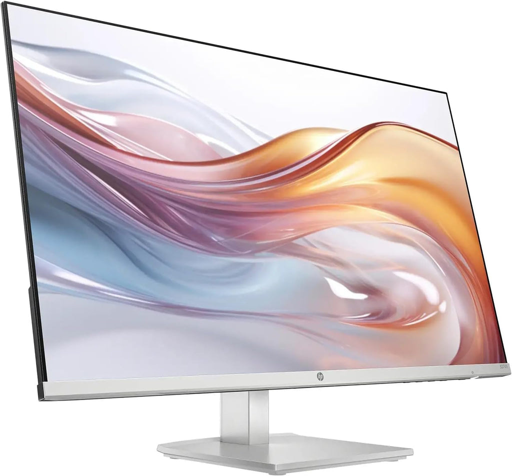 HP 27' Monitor FHD(1920X1080) LED IPS Panel with Adjustable Height, Anti-Glare Display, 100Hz Refresh Rate, 5MS Response Time, 2 x HDMI 1.4, 1 x VGA, Silver, with 5ave HDMI Cable