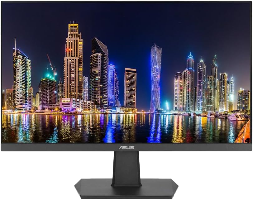 ASUS VA24EHE 24-inch 1920 x 1080 Full HD LED Backlit LCD Frameless Monitor, 2-Pack Bundle with HDMI, DVI-D, VGA Adaptive-Sync, Eye Care, Low Blue Light