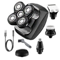 Electric Razor for Men, 5 In 1 Waterproof Facial Body Grooming Set Powerful Electric Shaver For Men Hair Trimmer Beard Electric Razor Bald Shaving Machine